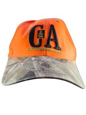 Orange Cap Camouflage Brim Coonrod & Associates Adjustable Hat 100% Polyester